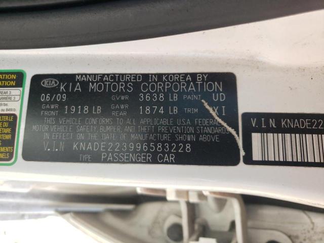 Photo 10 from auction – 2009 KIA RIO BASE with VIN KNADE223996583228