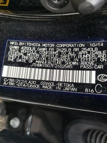 Photo 10 from auction – 2015 LEXUS ES 350 with VIN JTHBK1GG7F2162585