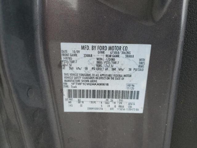 Photo 10 from auction – 2010 FORD F150 with VIN 1FTMF1CW2AKA90618
