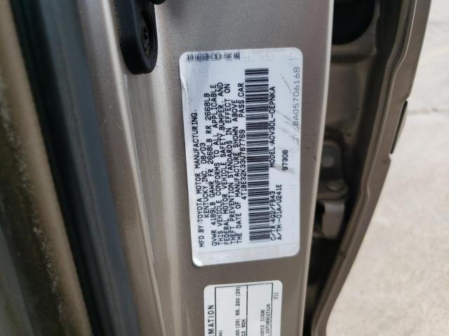 Photo 10 from auction – 2003 TOYOTA CAMRY LE with VIN 4T1BE32K33U787769