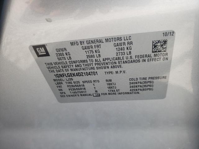 Photo 10 from auction – 2013 CHEVROLET EQUINOX LT with VIN 1GNFLGEK4DZ104701