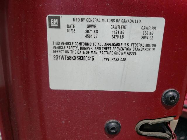 Photo 10 from auction – 2006 CHEVROLET IMPALA LT with VIN 2G1WT58KX69300415