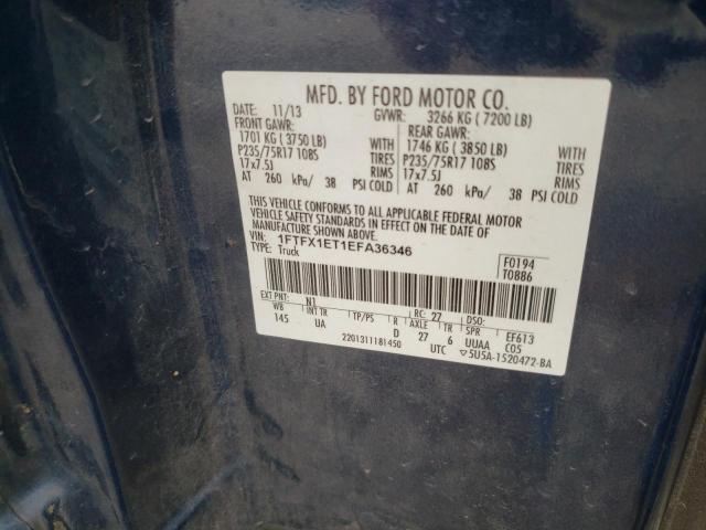 Photo 10 from auction – 2014 FORD F150 SUPER with VIN 1FTFX1ET1EFA36346