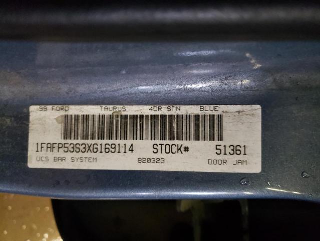 Photo 10 from auction – 1999 FORD TAURUS SE with VIN 1FAFP53S3XG169114