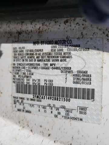 Photo 10 from auction – 2002 FORD WINDSTAR L with VIN 2FMZA51492BB21500