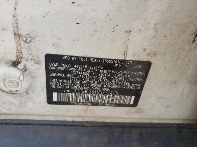 Photo 10 from auction – 2009 SUBARU FORESTER 2 with VIN JF2SH63619H771426