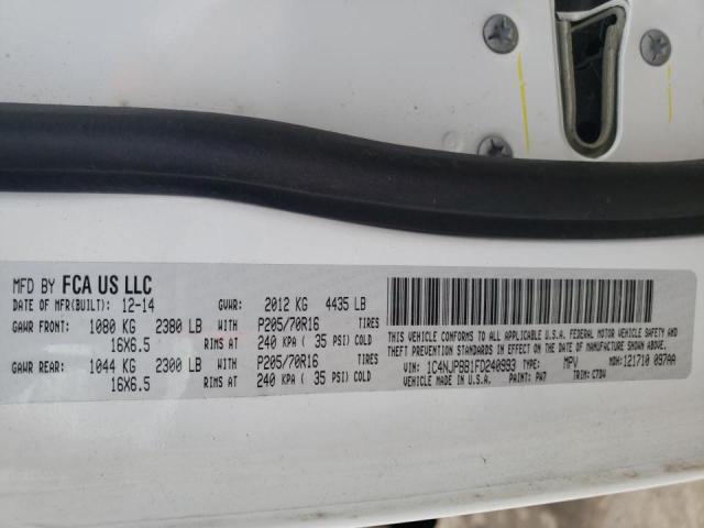 Photo 10 from auction – 2015 JEEP PATRIOT SP with VIN 1C4NJPBB1FD240993