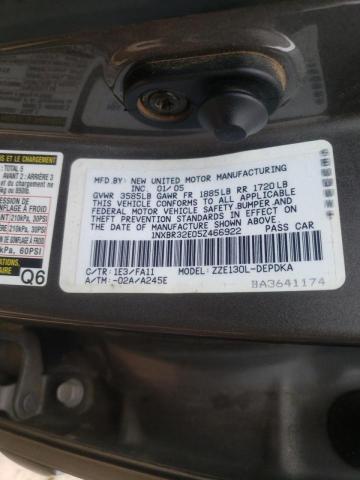 Photo 10 from auction – 2005 TOYOTA COROLLA CE with VIN 1NXBR32E05Z466922