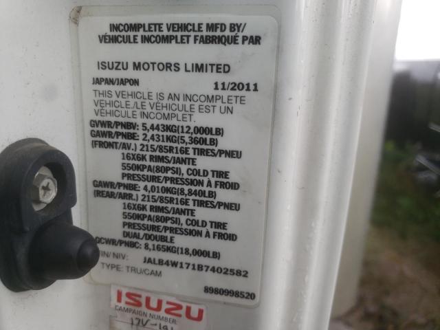 Photo 10 from auction – 2011 ISUZU NPR with VIN JALB4W171B7402582