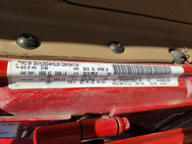 Photo 10 from auction – 2000 JEEP WRANGLER / with VIN 1J4FA49S9YP769242
