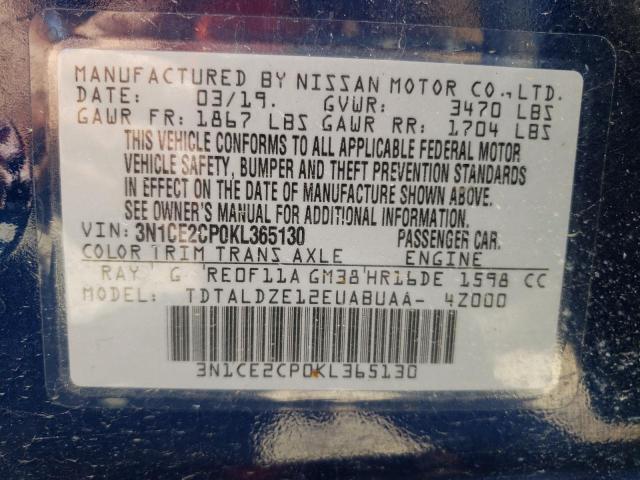 Photo 10 from auction – 2019 NISSAN VERSA NOTE with VIN 3N1CE2CP0KL365130
