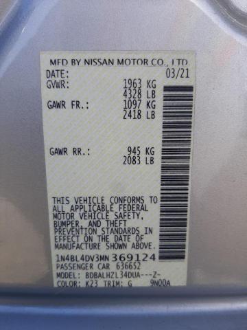 Photo 10 from auction – 2021 NISSAN ALTIMA SV with VIN 1N4BL4DV3MN369124