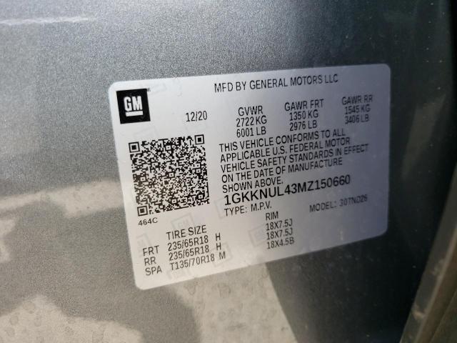 Photo 10 from auction – 2021 GMC ACADIA SLT with VIN 1GKKNUL43MZ150660