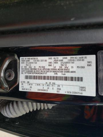 Photo 10 from auction – 2019 FORD F150 SUPER with VIN 1FTEW1EP5KKD43717