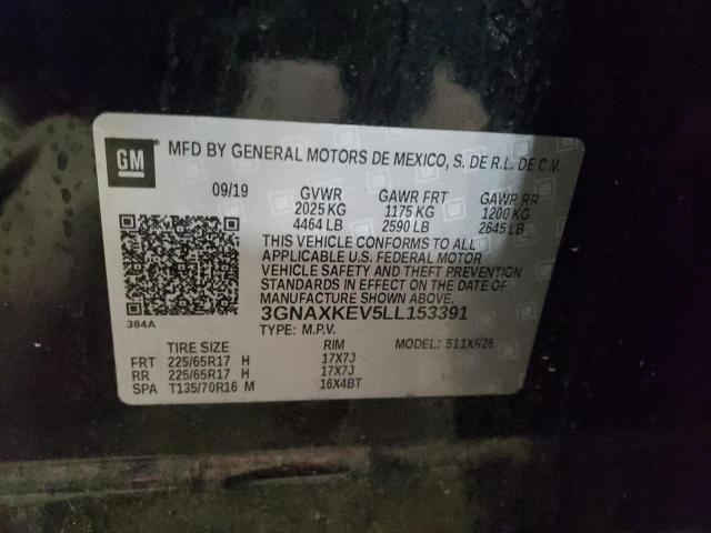 Photo 10 from auction – 2020 CHEVROLET EQUINOX LT with VIN 3GNAXKEV5LL153391