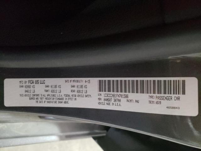 Photo 10 from auction – 2015 CHRYSLER 200 LIMITE with VIN 1C3CCCAB1FN701586