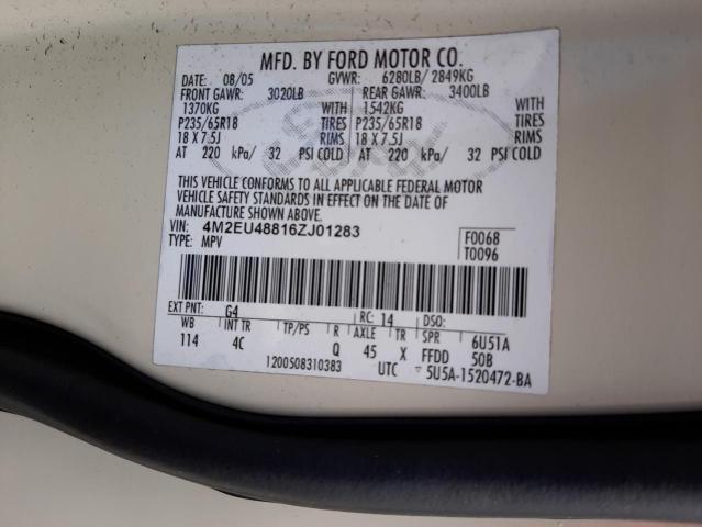 Photo 10 from auction – 2006 MERCURY MOUNTAINEE with VIN 4M2EU48816ZJ01283