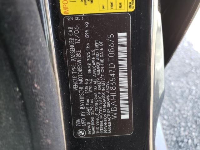 Photo 10 from auction – 2007 BMW 750 I with VIN WBAHL83547DT08675