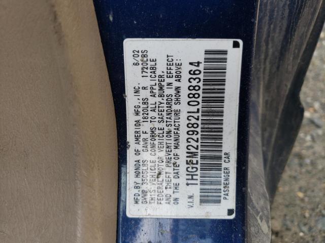 Photo 10 from auction – 2002 HONDA CIVIC EX with VIN 1HGEM22982L088364