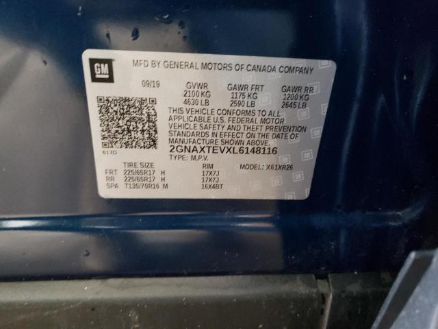 Photo 10 from auction – 2020 CHEVROLET EQUINOX LT with VIN 2GNAXTEVXL6148116