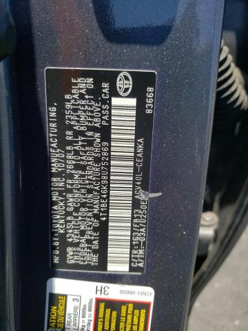 Photo 10 from auction – 2008 TOYOTA CAMRY CE with VIN 4T1BE46K98U752869