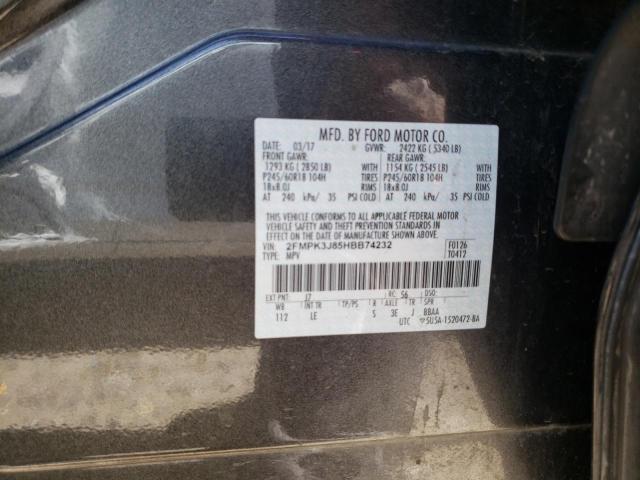Photo 10 from auction – 2017 FORD EDGE SEL with VIN 2FMPK3J85HBB74232