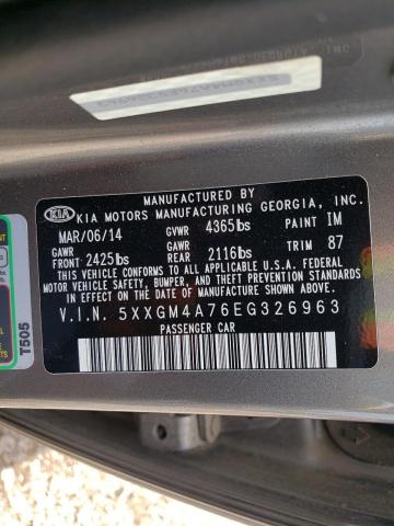 Photo 10 from auction – 2014 KIA OPTIMA LX with VIN 5XXGM4A76EG326963