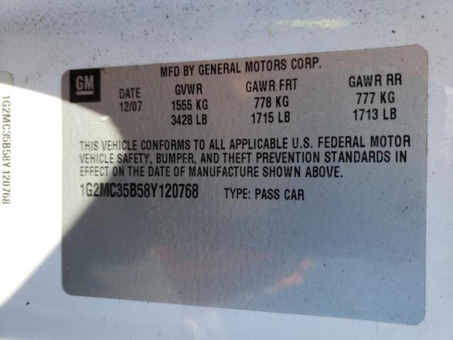 Photo 10 from auction – 2008 PONTIAC SOLSTICE with VIN 1G2MC35B58Y120768