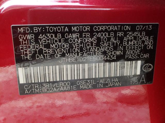 Photo 10 from auction – 2014 LEXUS IS 350 with VIN JTHBE1D21E5004434