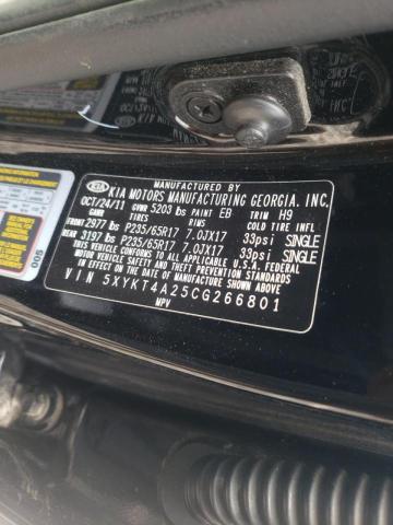 Photo 10 from auction – 2012 KIA SORENTO BA with VIN 5XYKT4A25CG266801