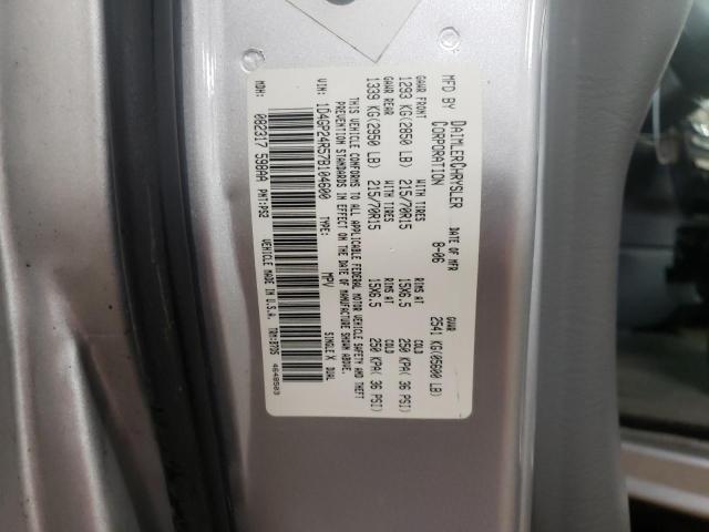 Photo 10 from auction – 2007 DODGE GRAND CARA with VIN 1D4GP24R57B104600