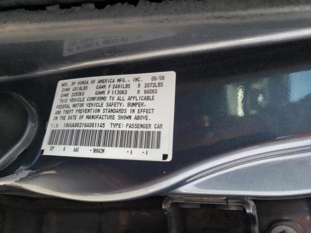 Photo 10 from auction – 2006 ACURA 3.2TL with VIN 19UUA66216A061145