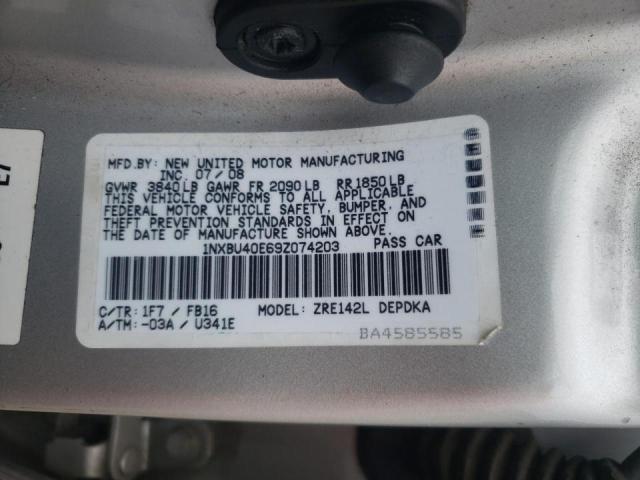 Photo 10 from auction – 2009 TOYOTA COROLLA BA with VIN 1NXBU40E69Z074203