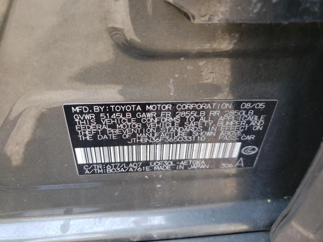 Photo 10 from auction – 2006 LEXUS LS 430 with VIN JTHBN36F365033110