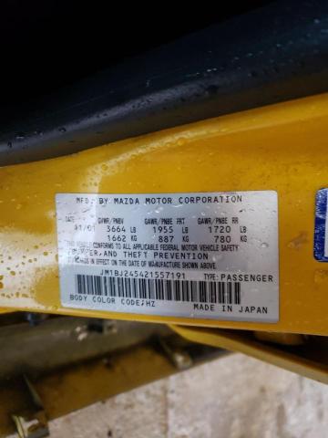 Photo 10 from auction – 2002 MAZDA PROTEGE PR with VIN JM1BJ245421557191