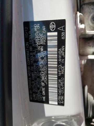 Photo 10 from auction – 2012 TOYOTA PRIUS C with VIN JTDKDTB32C1026734