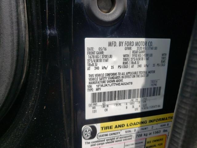 Photo 10 from auction – 2017 FORD EXPEDITION with VIN 1FMJK1JT7HEA02478