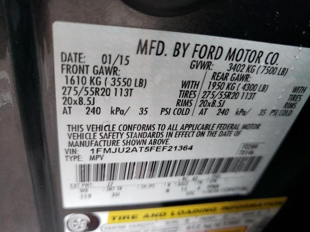 Photo 10 from auction – 2015 FORD EXPEDITION with VIN 1FMJU2AT5FEF21364