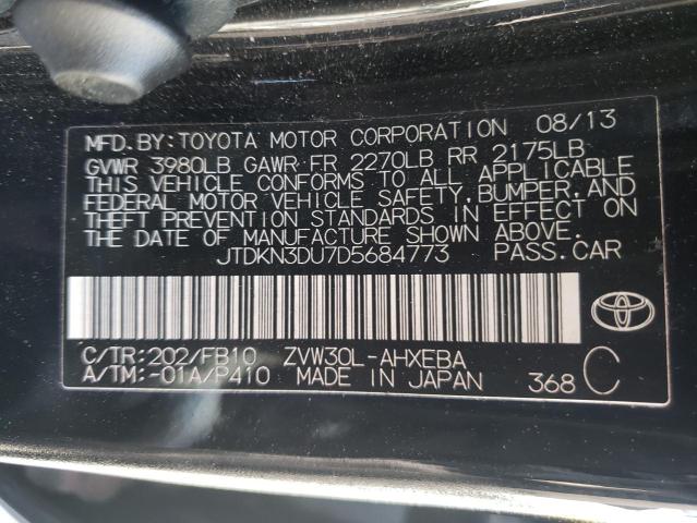 Photo 10 from auction – 2013 TOYOTA PRIUS with VIN JTDKN3DU7D5684773
