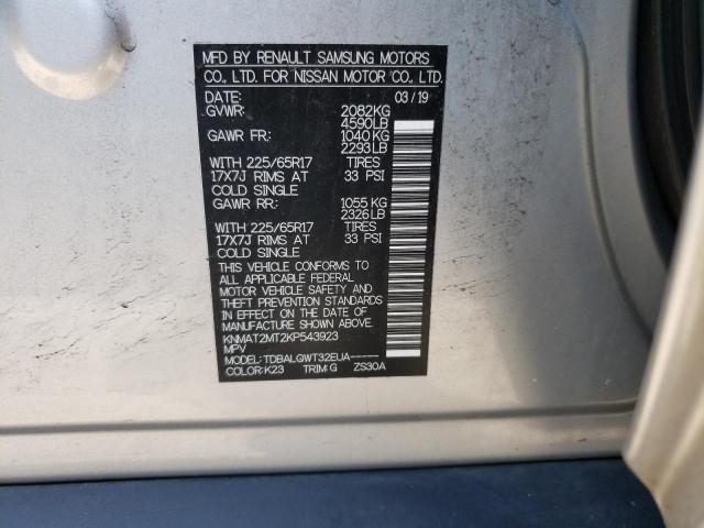 Photo 10 from auction – 2019 NISSAN ROGUE S with VIN KNMAT2MT2KP543923