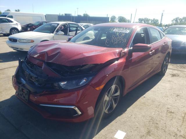 Photo 2 from auction – 2020 HONDA CIVIC LX with VIN 19XFC2F67LE211670