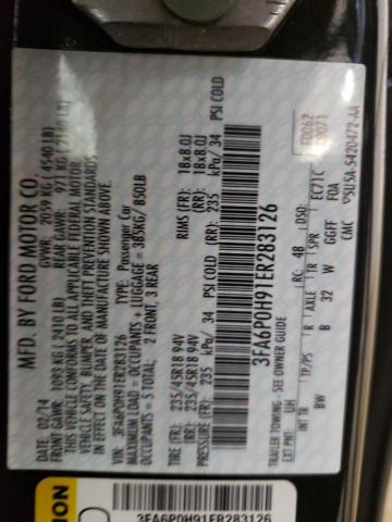 Photo 10 from auction – 2014 FORD FUSION SE with VIN 3FA6P0H91ER283126