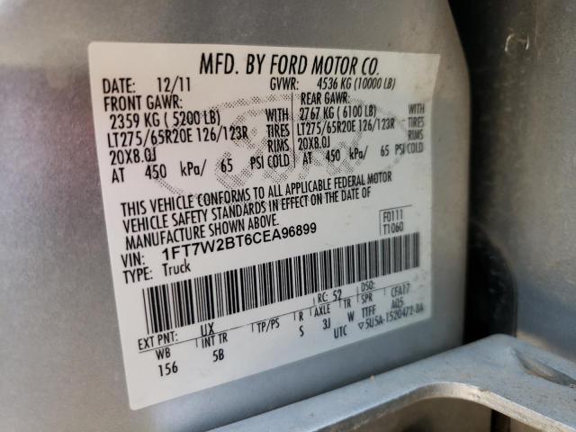 Photo 10 from auction – 2012 FORD F250 SUPER with VIN 1FT7W2BT6CEA96899