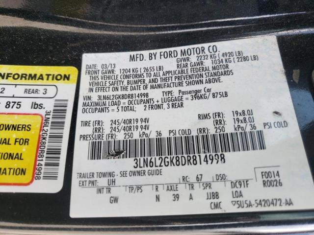 Photo 10 from auction – 2013 LINCOLN MKZ with VIN 3LN6L2GK8DR814998