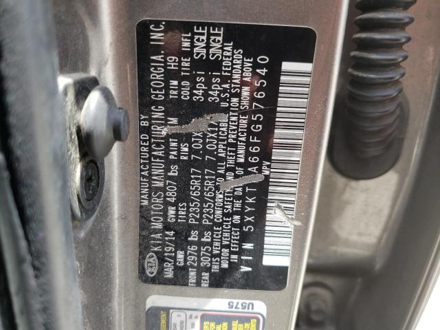 Photo 10 from auction – 2015 KIA SORENTO LX with VIN 5XYKT3A66FG576540