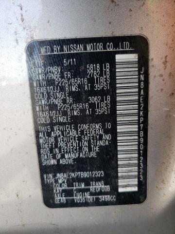 Photo 10 from auction – 2011 NISSAN QUEST S with VIN JN8AE2KP7B9012323