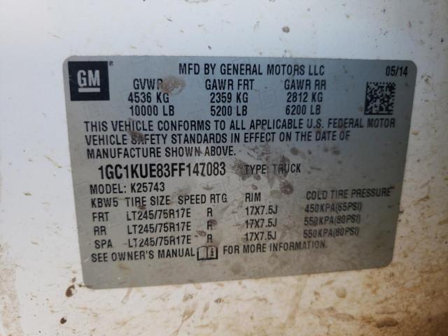 Photo 10 from auction – 2015 CHEVROLET SILVERADO with VIN 1GC1KUE83FF147083