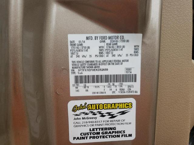 Photo 10 from auction – 2014 FORD F150 SUPER with VIN 1FTFX1EF0EKD52659