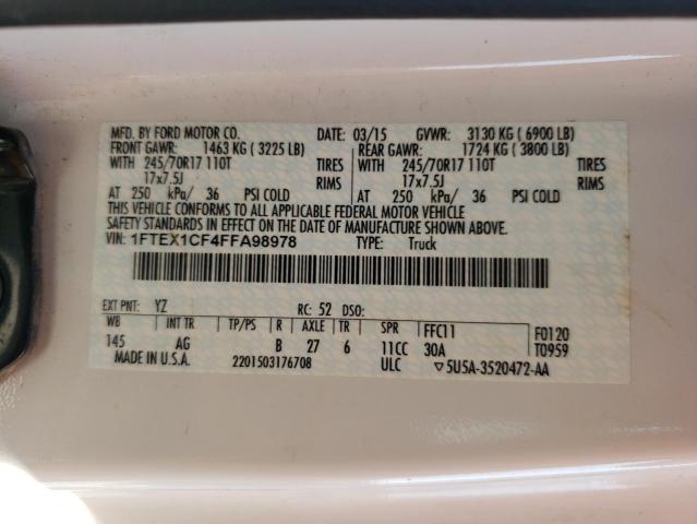Photo 10 from auction – 2015 FORD F150 SUPER with VIN 1FTEX1CF4FFA98978
