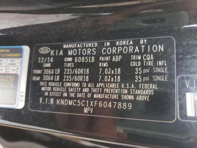 Photo 10 from auction – 2015 KIA SEDONA EX with VIN KNDMC5C1XF6047889